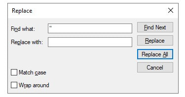 Use the “search and replace” functionality to replace all quotes (") with nothing (when you copy and paste from Excel, it adds extra quotes around the value for each cell, which is invalid for the macro)