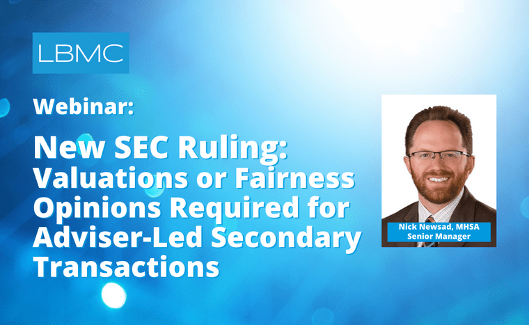 SEC Valuation Requirements Webinar